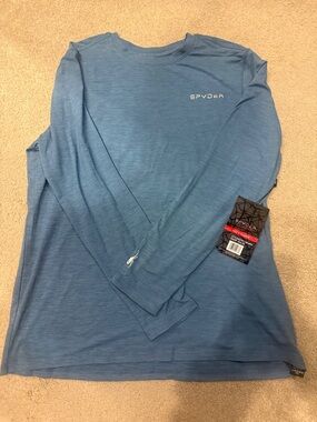 Spyder Men's Long Sleeve Performance Top - Blue